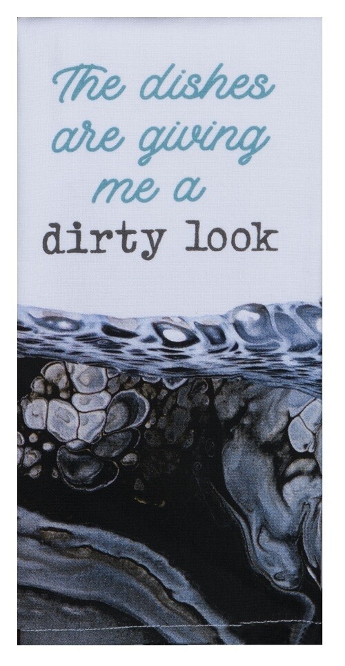 Dishes Are Giving Me A Dirty Look Tea Towel
