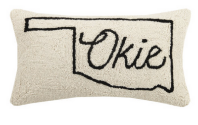 Okie Pillow Black and White
