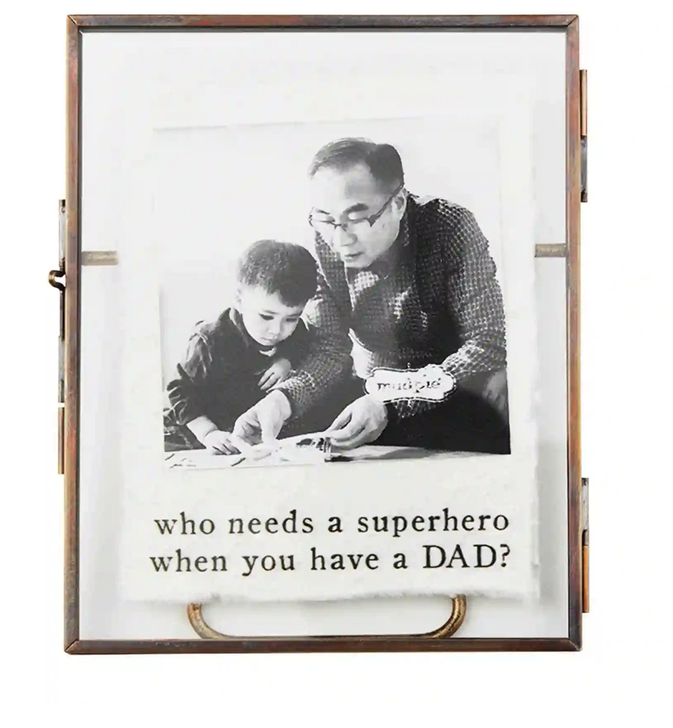 Dad Glass Brass Frame