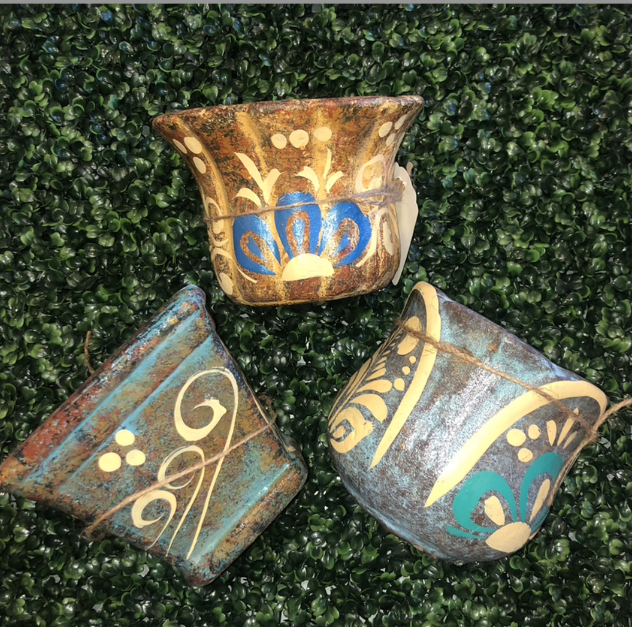 Clay Decorated Mini Pot