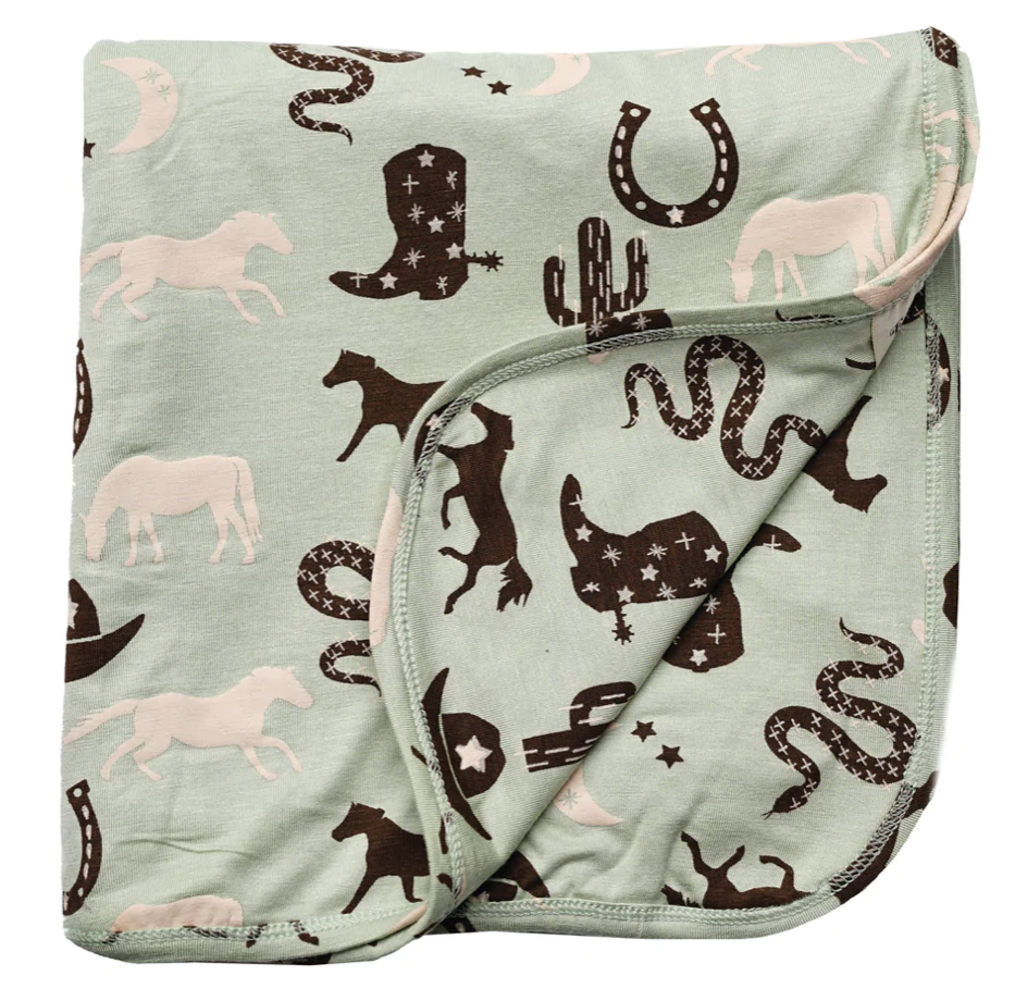 Giddy Up Bamboo Baby Blanket