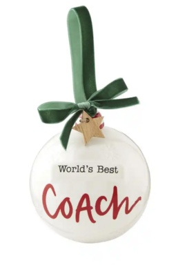 World&#39;s Best Coach Ornament