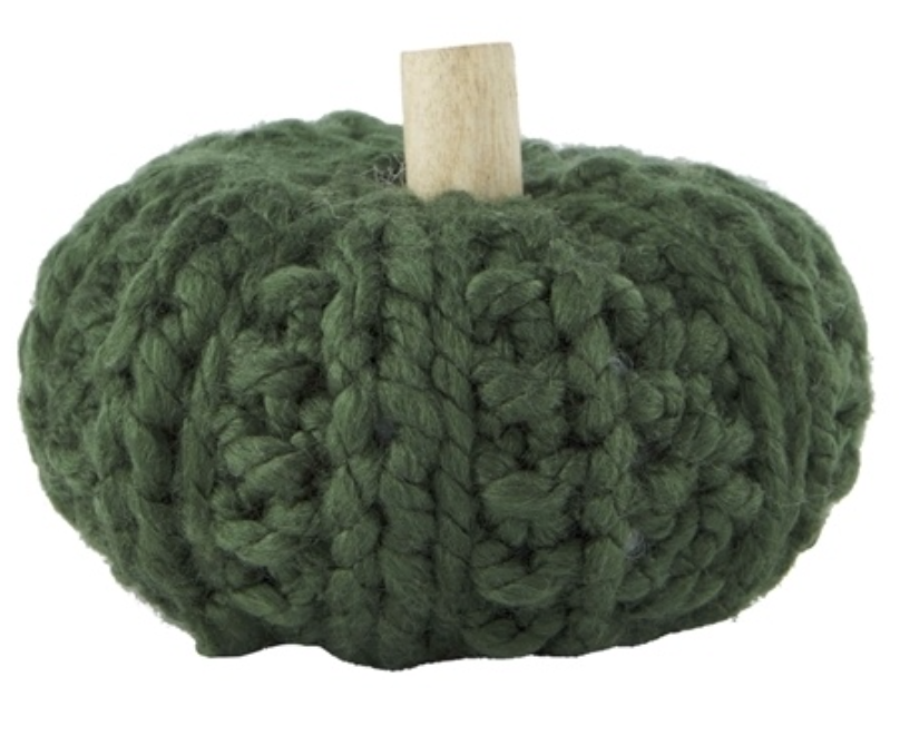 Green Crochet Pumpkin
