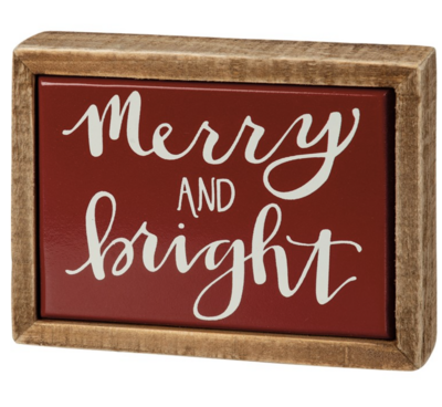 Merry and Bright Sign Mini
