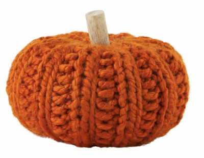 Medium Orange Crochet Pumpkin