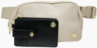 Beige FannyPack and Wallet