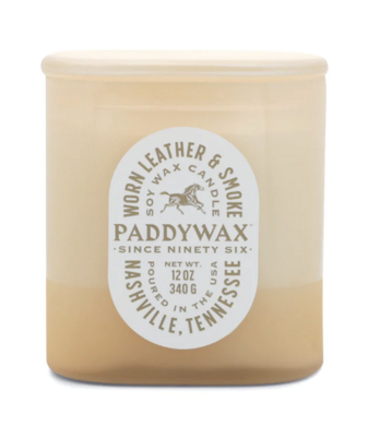 Worn Leather and Smoke Candle