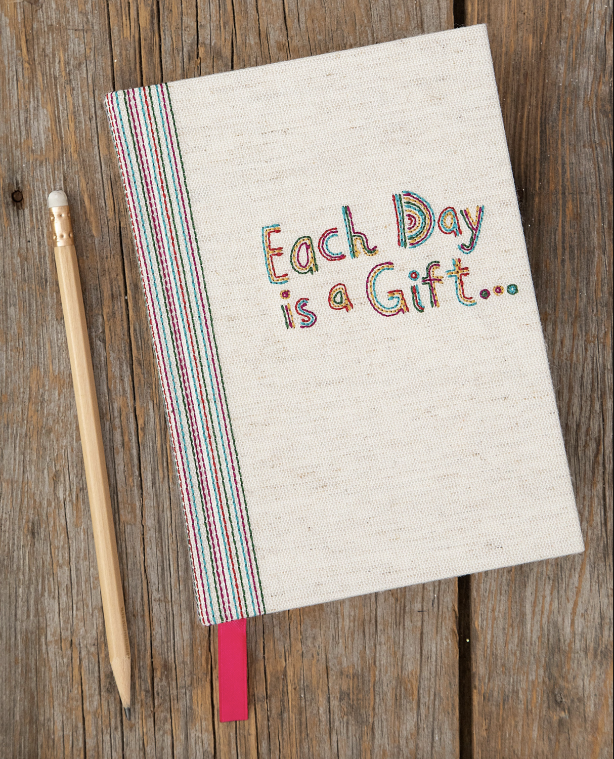 Embroidered 5 year journal