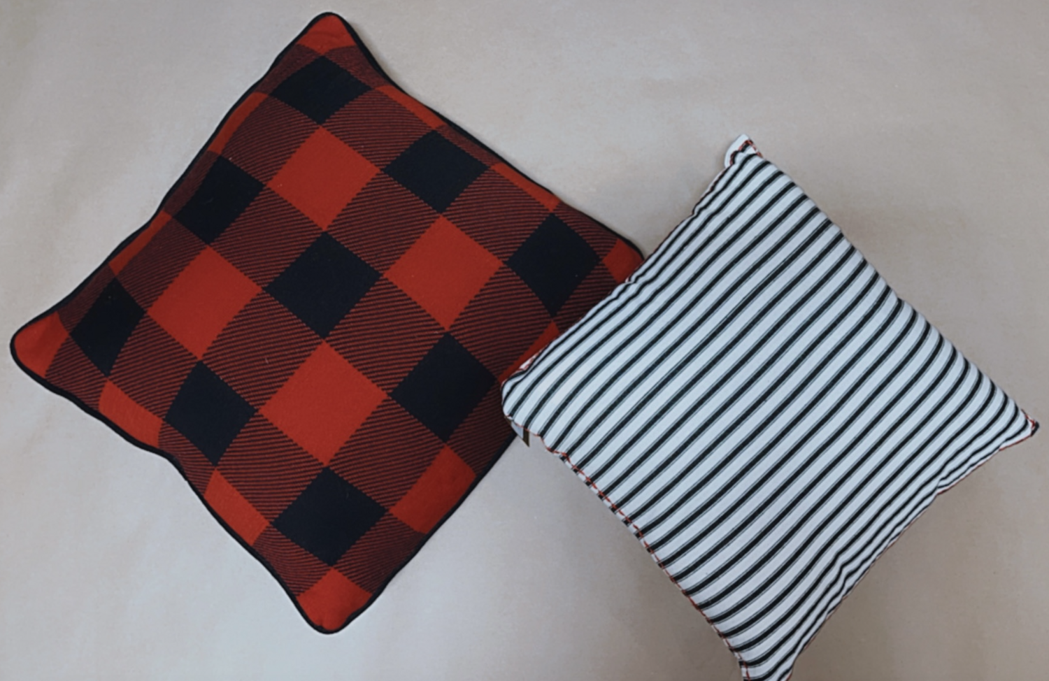 Square Buffalo plaid pillow