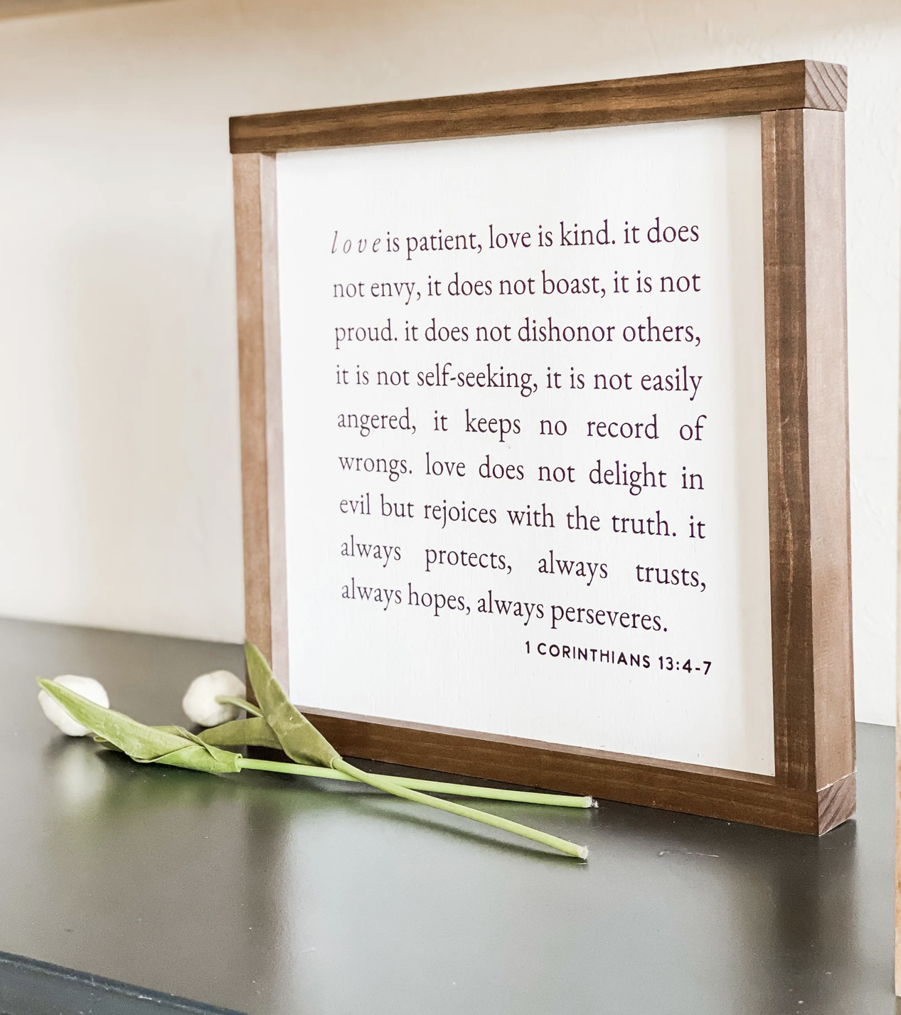 1 Corinthians 13 Sign Large