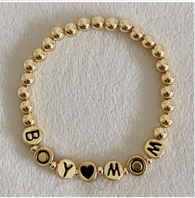 Boy Mom Beaded Bracelet