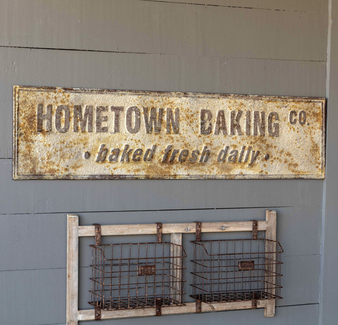 Aged Hometown Baking Sign