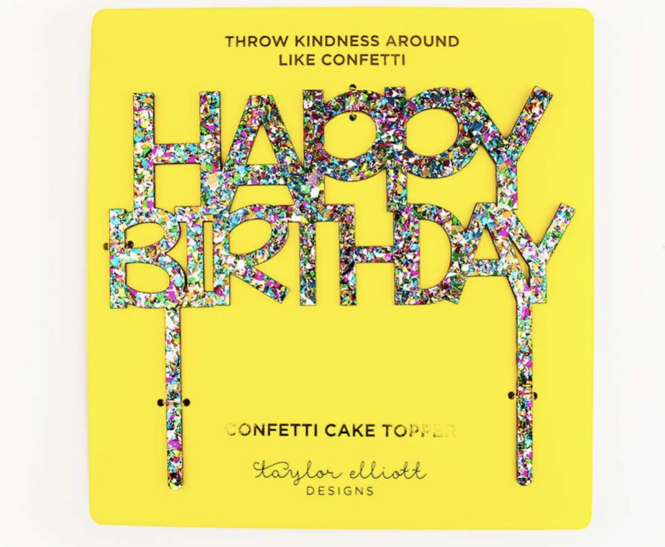 Happy Birthday Confetti Topper