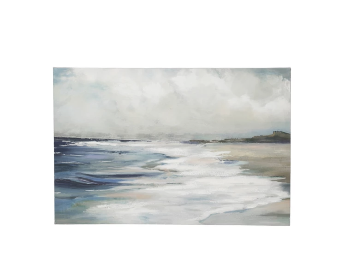 Hand-Painted Beach Canvas