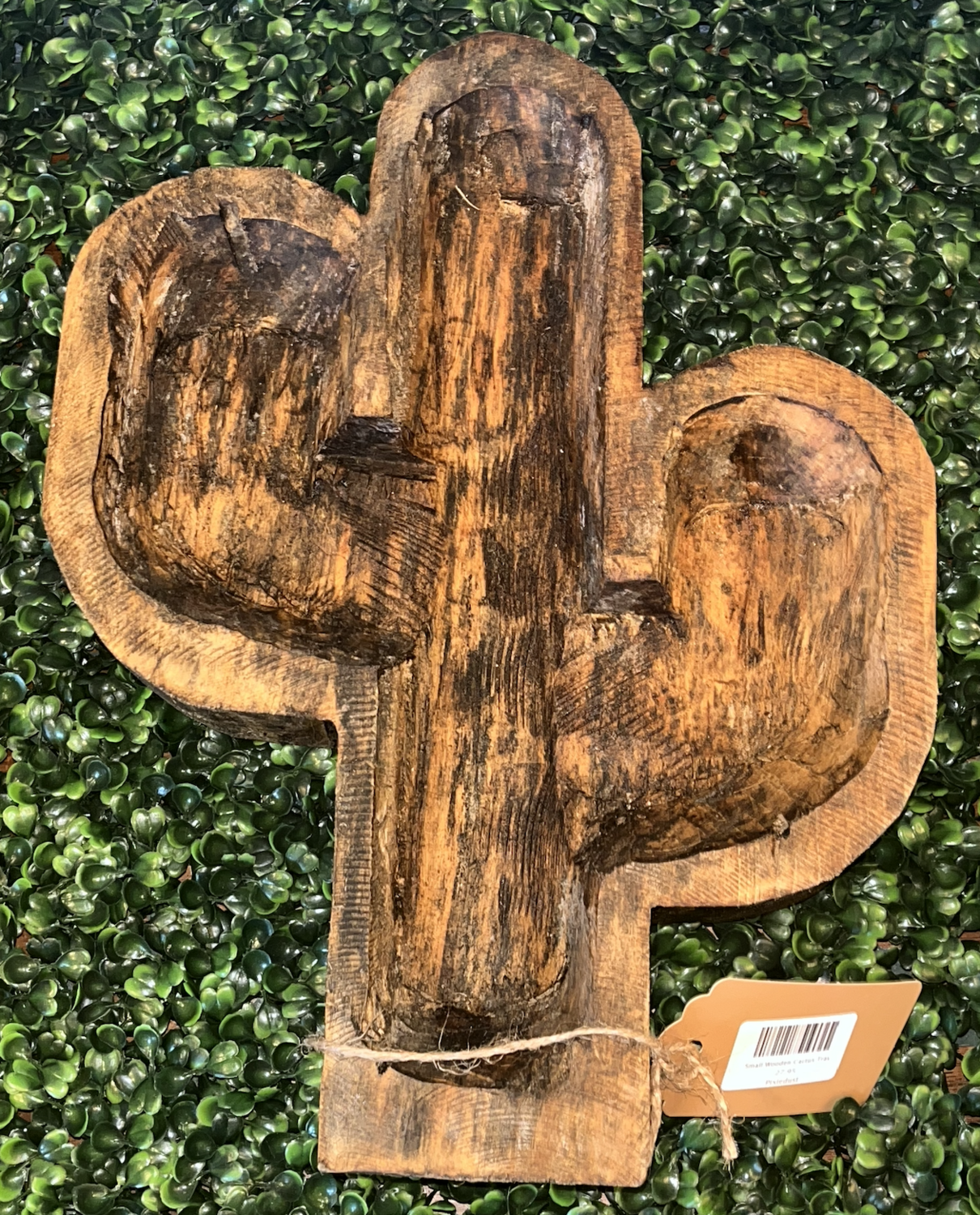 Small Wooden Cactus Tray