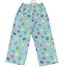 Plush Pants Turquoise Donuts - L