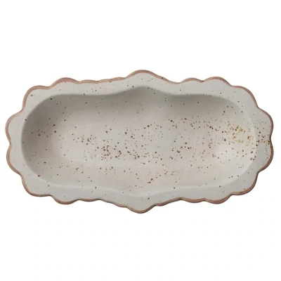 Curvy Stoneware Platter