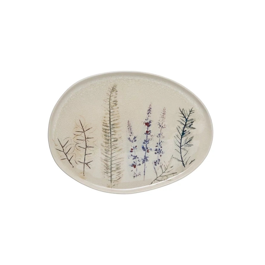 Leaf Stoneware Tray