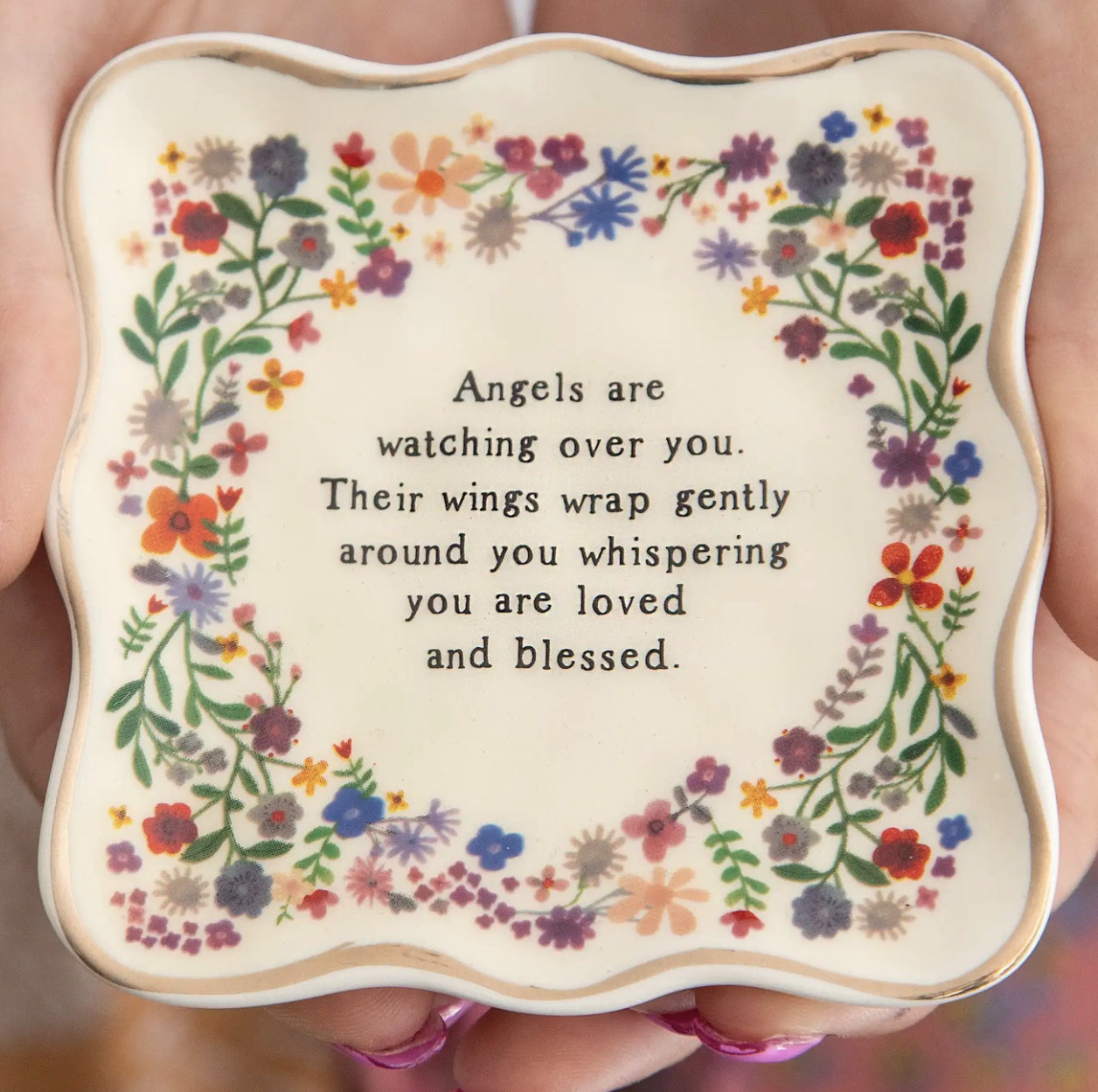 Angels Watching Trinket Tray