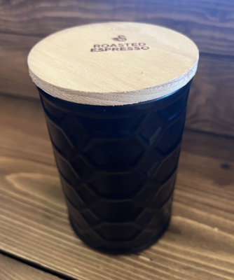 Tall Round Black Candle- Roasted Espresso