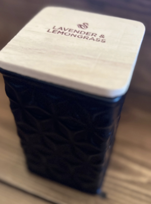 Tall Rectangle White Candle-Cherry Almond Buttercream