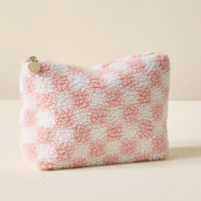 Teddy Pouch- Check Blush