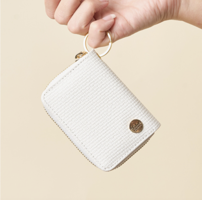 Zip Around Wallet- White