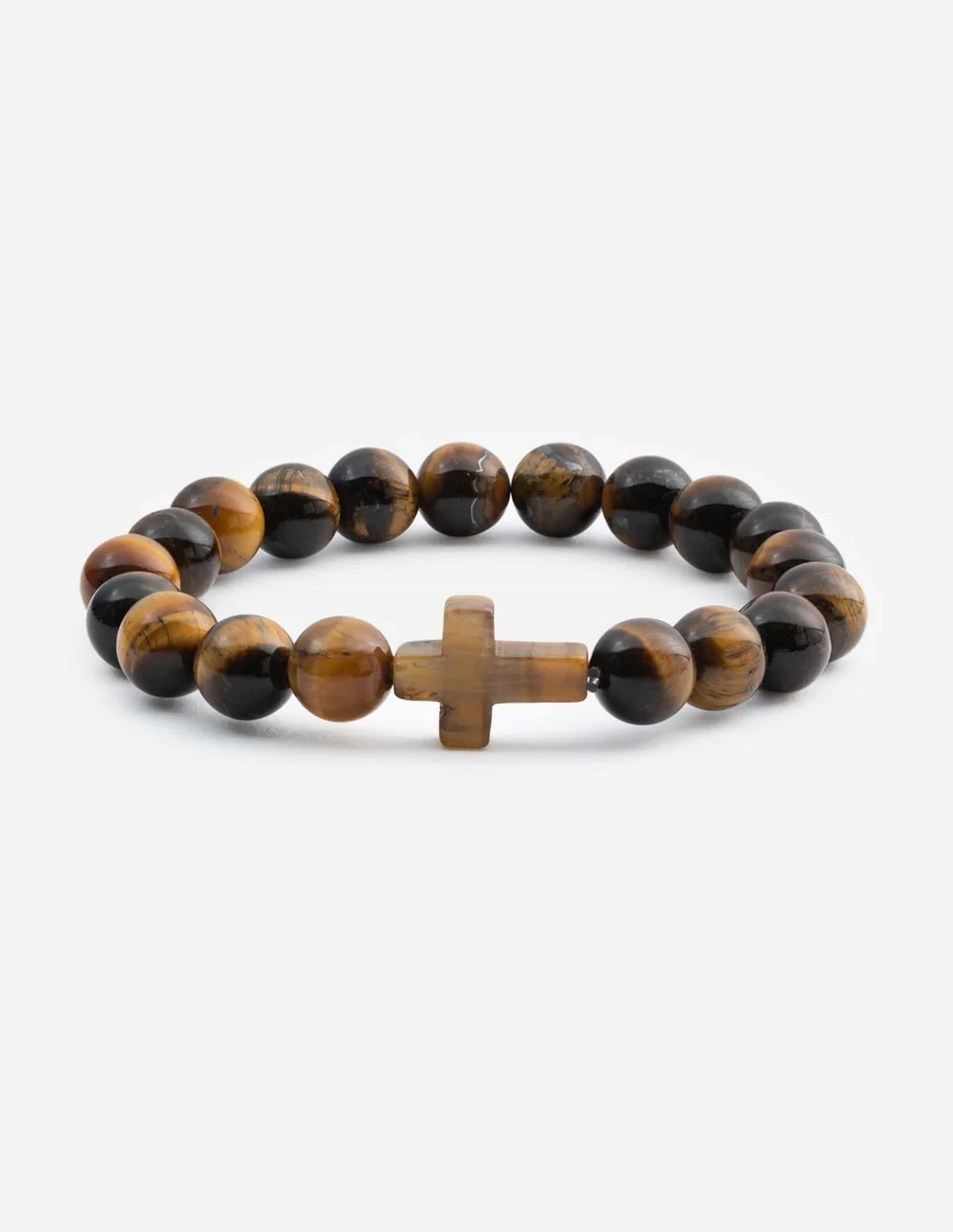 Tiger Eye Cross Bracelet Large