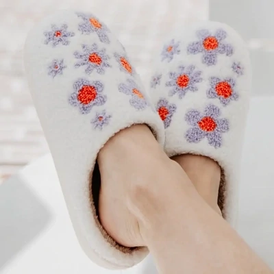 Purple Daisy Slippers XL/L