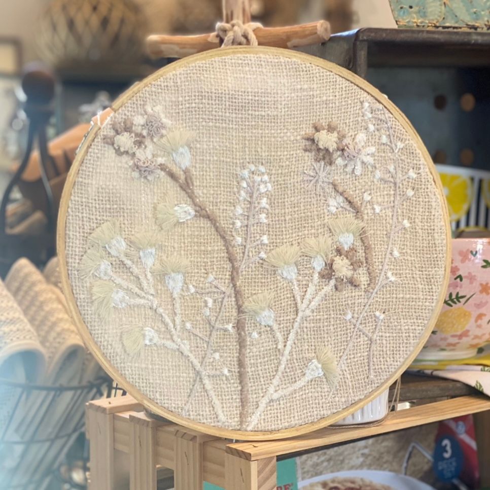 Embroidered Wildflower Hoop