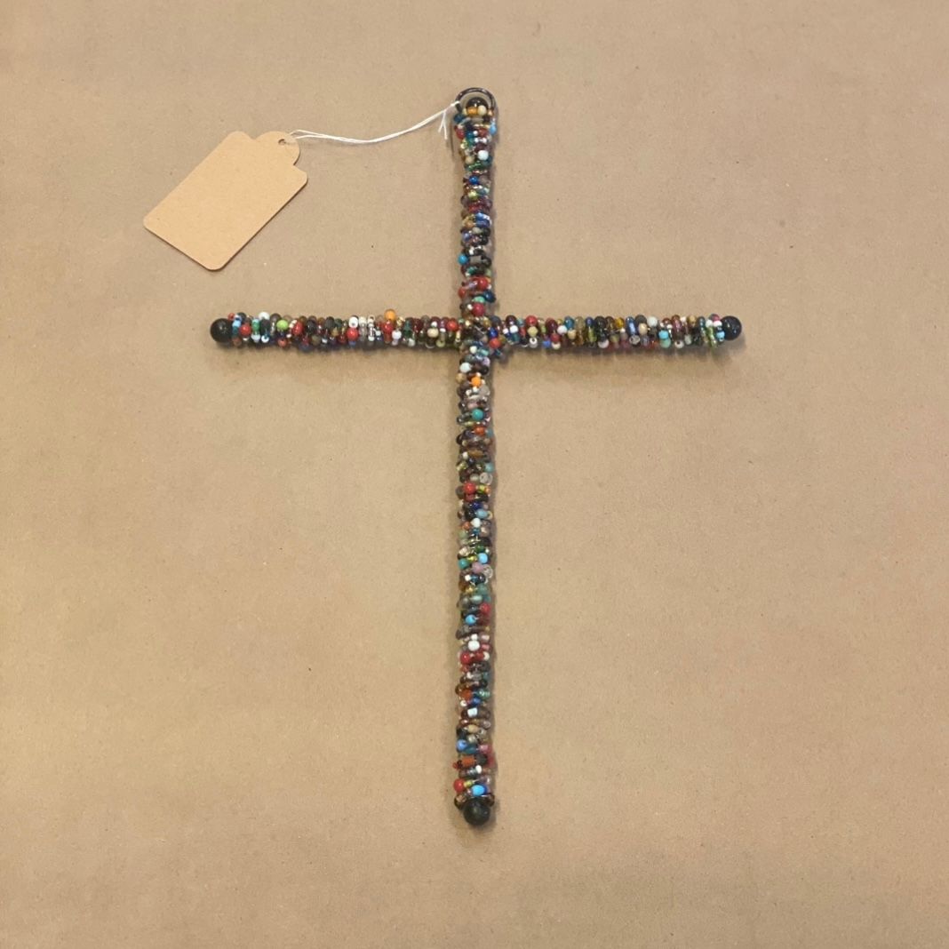 Multicolor Beaded Cross