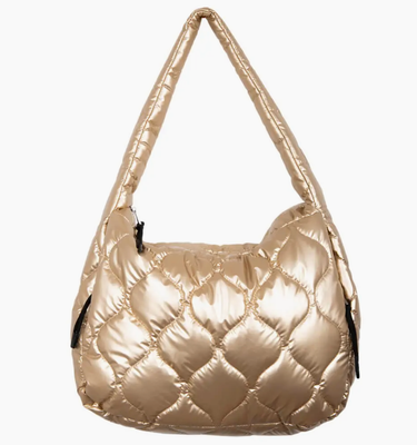Gold Puffer Tote