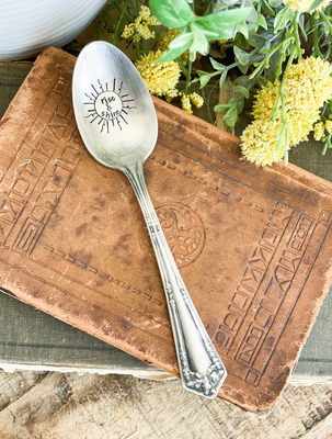 Rise &amp; Shine stamped spoon