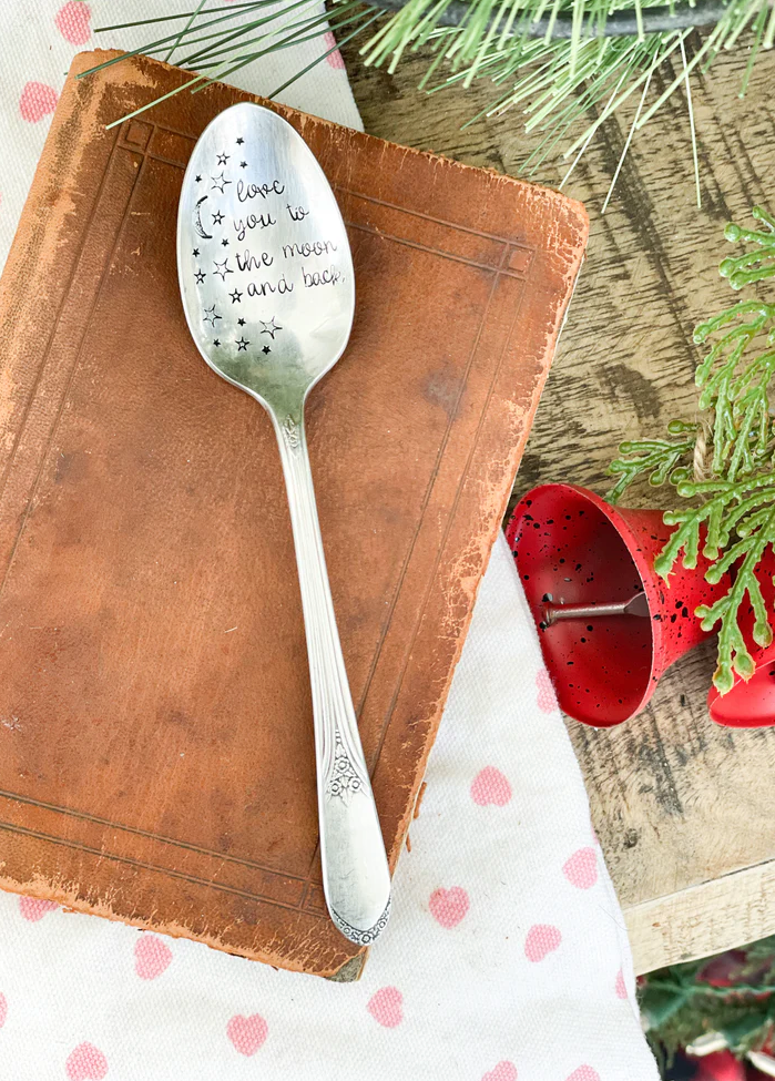 moon and back stamped spoon