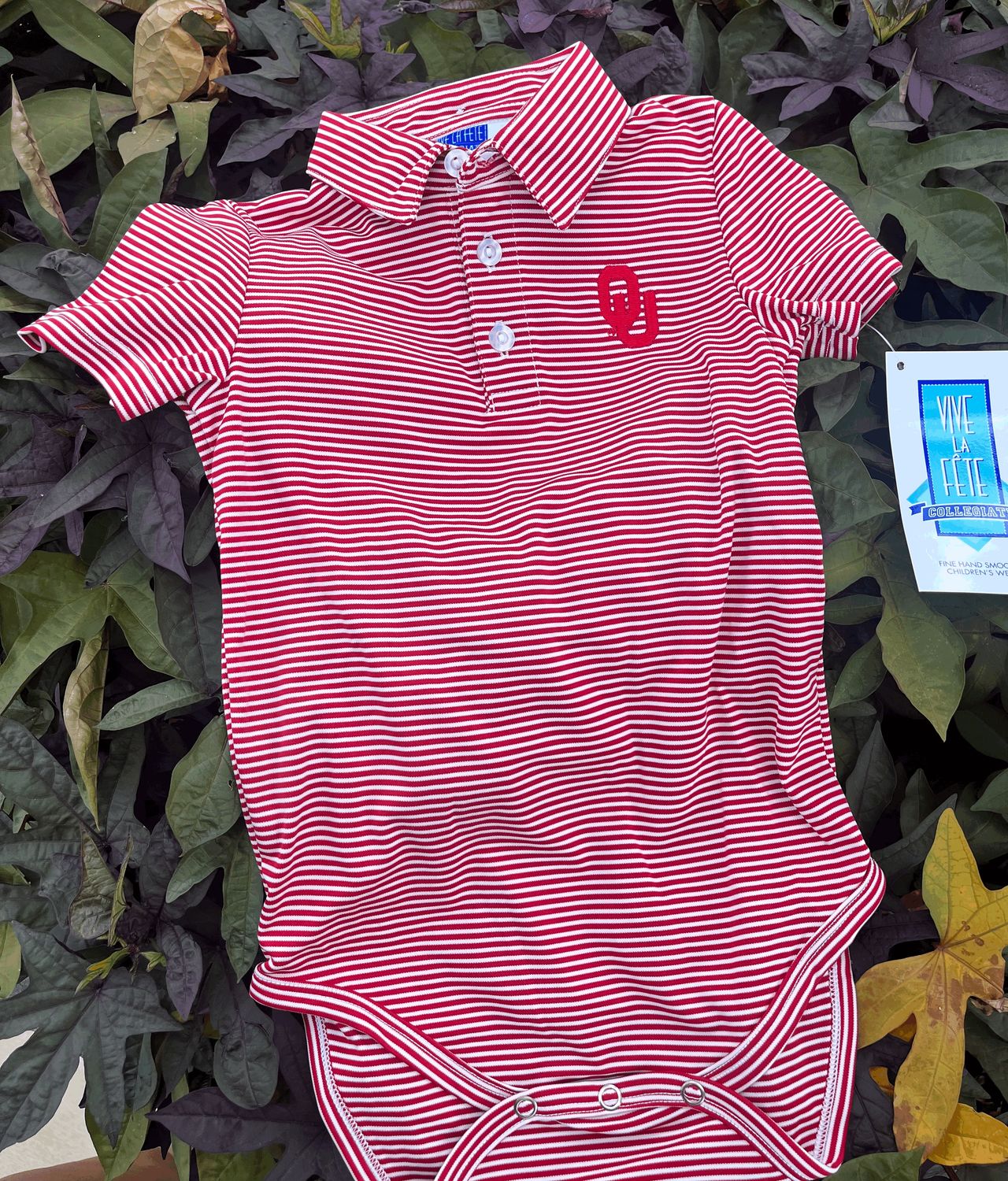 OU Stripe Polo Outfit 12 M
