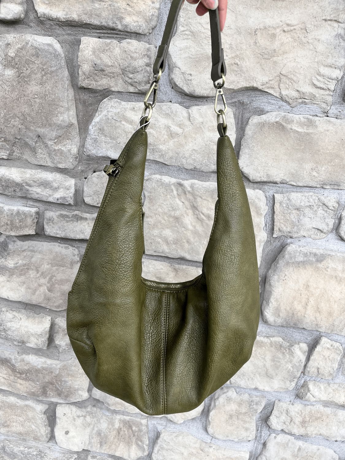 Rhea Olive Slouchy Crossbody