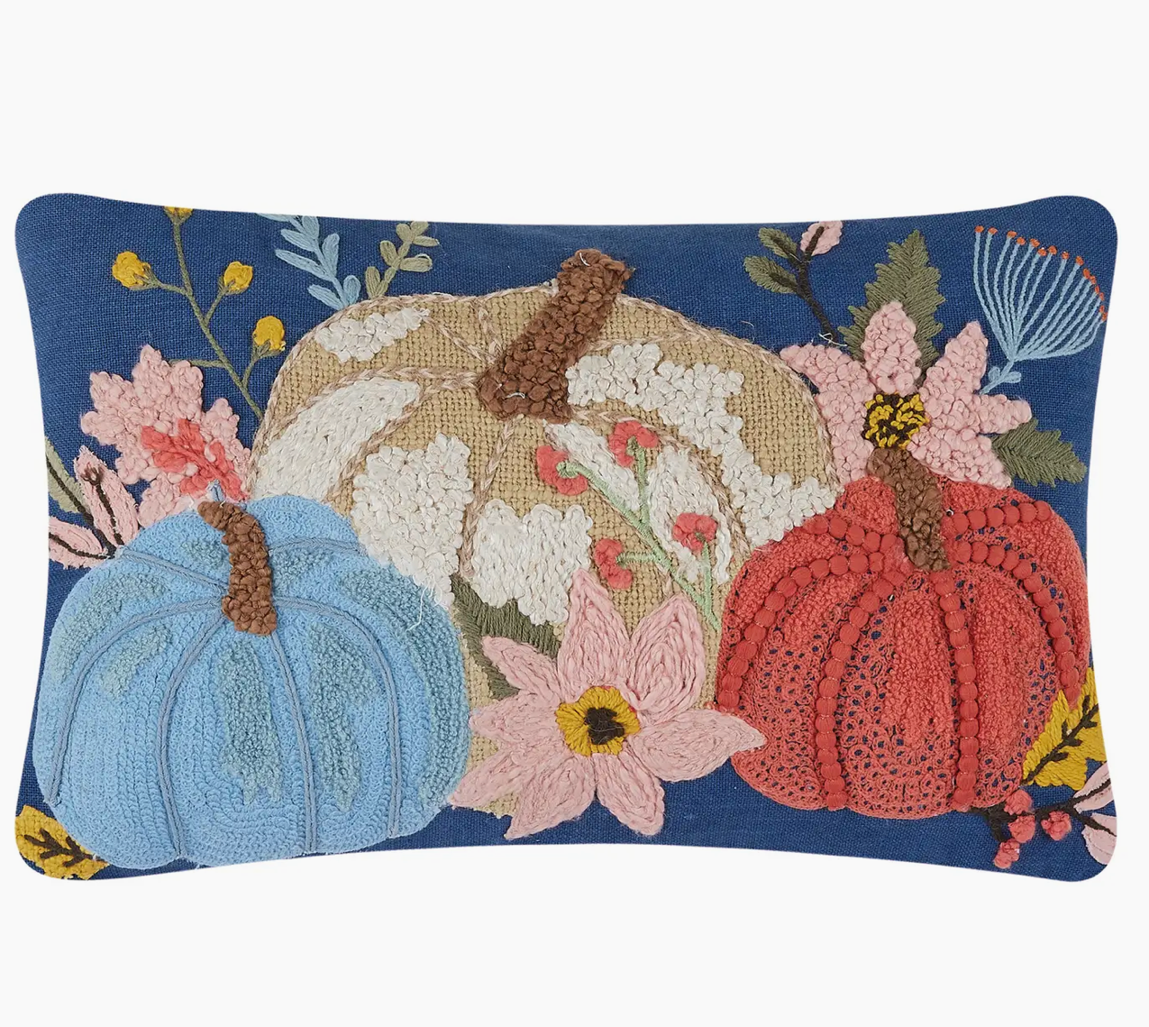 Blue Pumpkin Trio Pillow