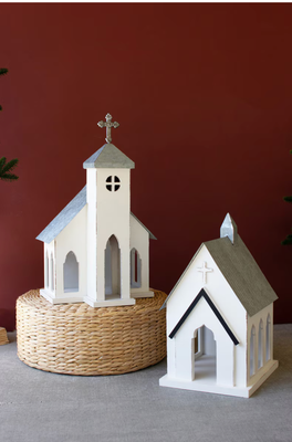 Galvanized Christmas Church 