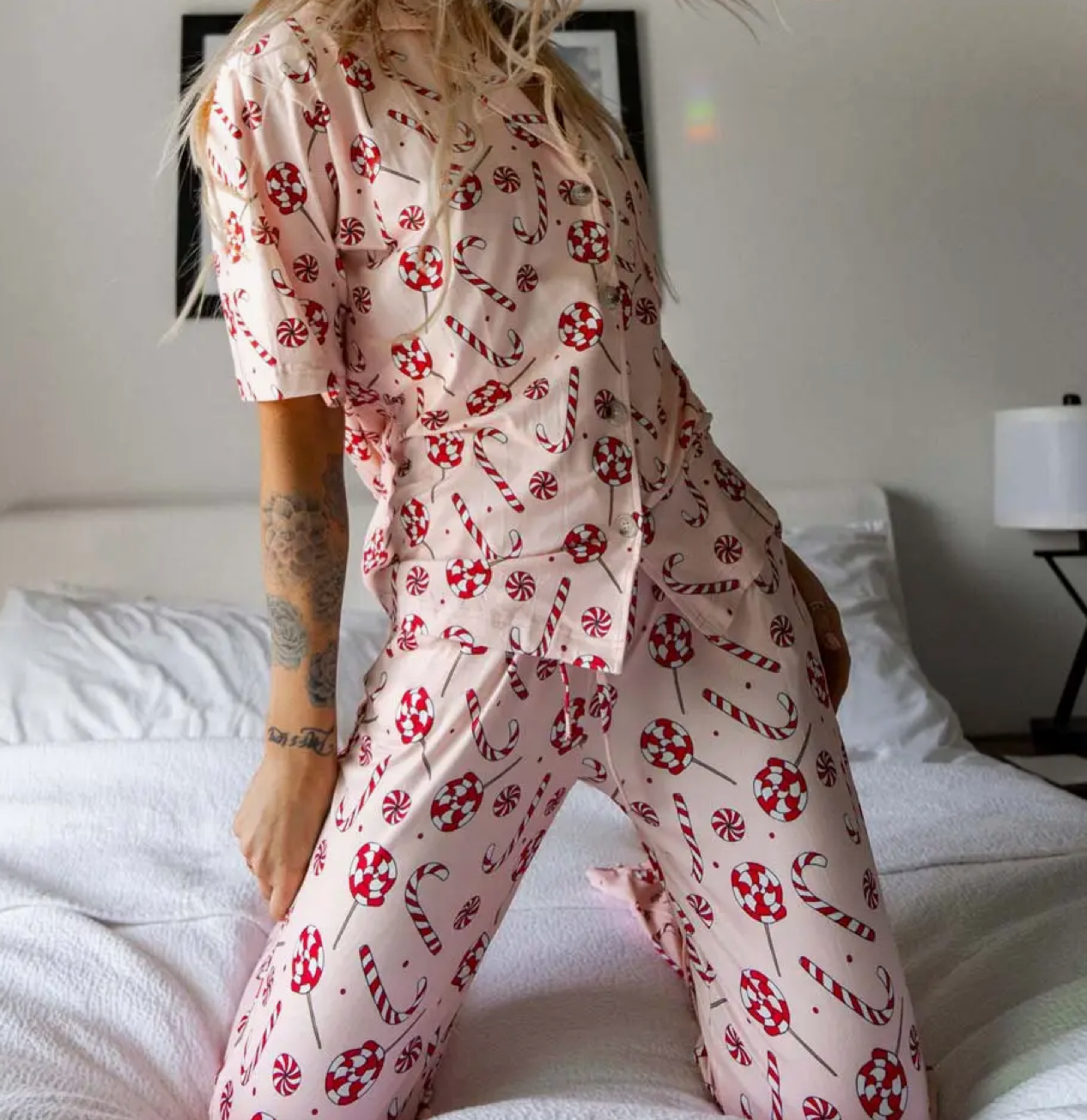 Candy Cane Pajamas- Medium