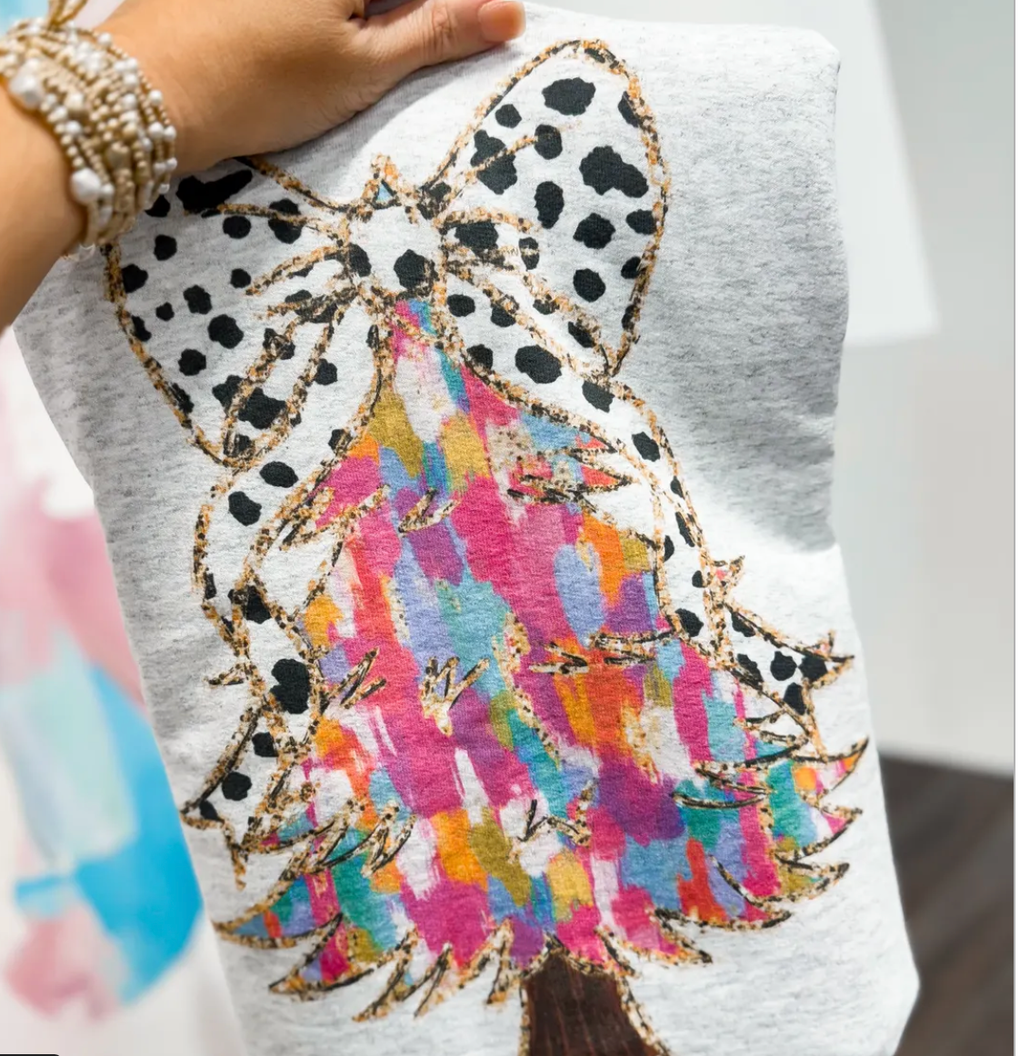 Multicolor Brush Strokes Tree Sweatshirt- Small