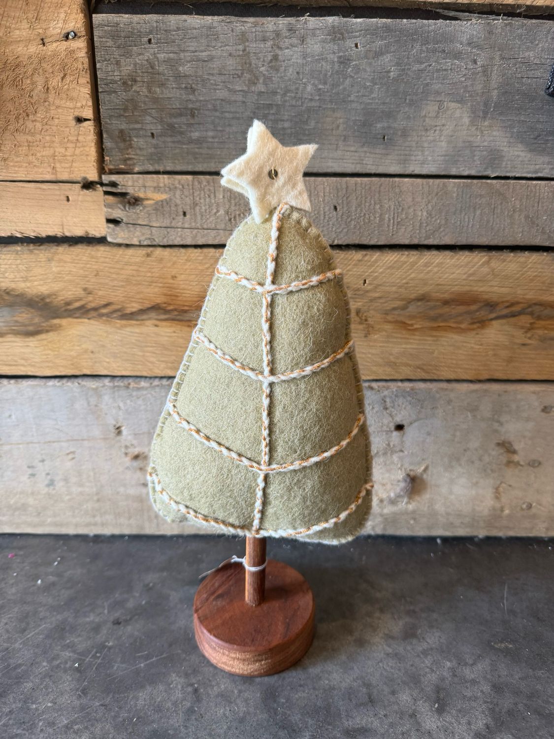 Gold and White Felt Christmas Trees