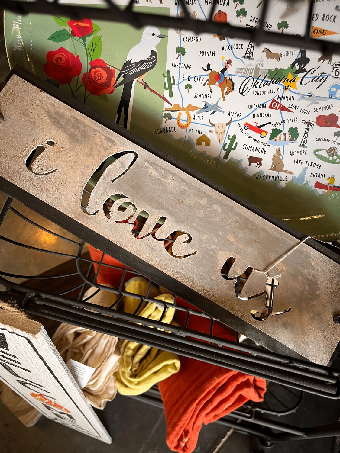 I Love Us Metal Sign