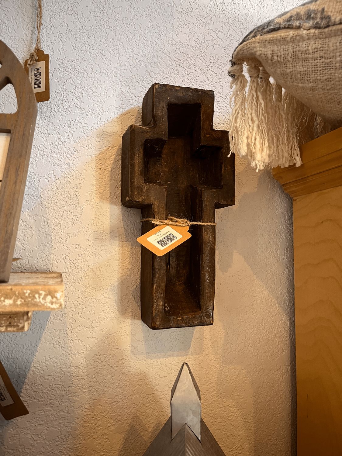 Small Dark Cross Tray