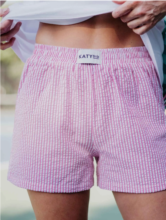 Pink and White Shorts L