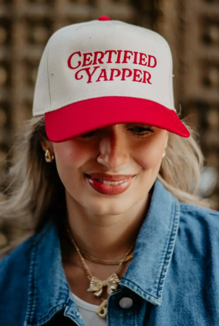 Certified Yapper Hat- Red