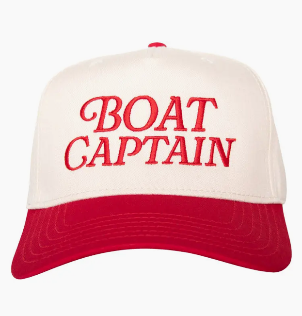 Boat Captain Hat- Red
