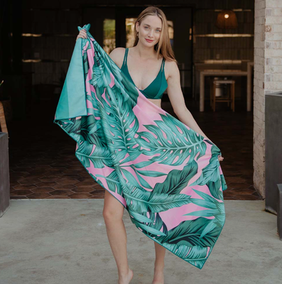 Quick Dry Towel- Tropical Leaves