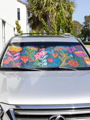 Car Sun Shade- Folk Flower
