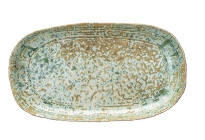 Green Stoneware Platter