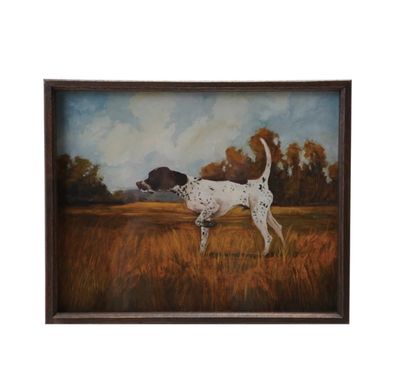 Pointer Dog Glass Frame